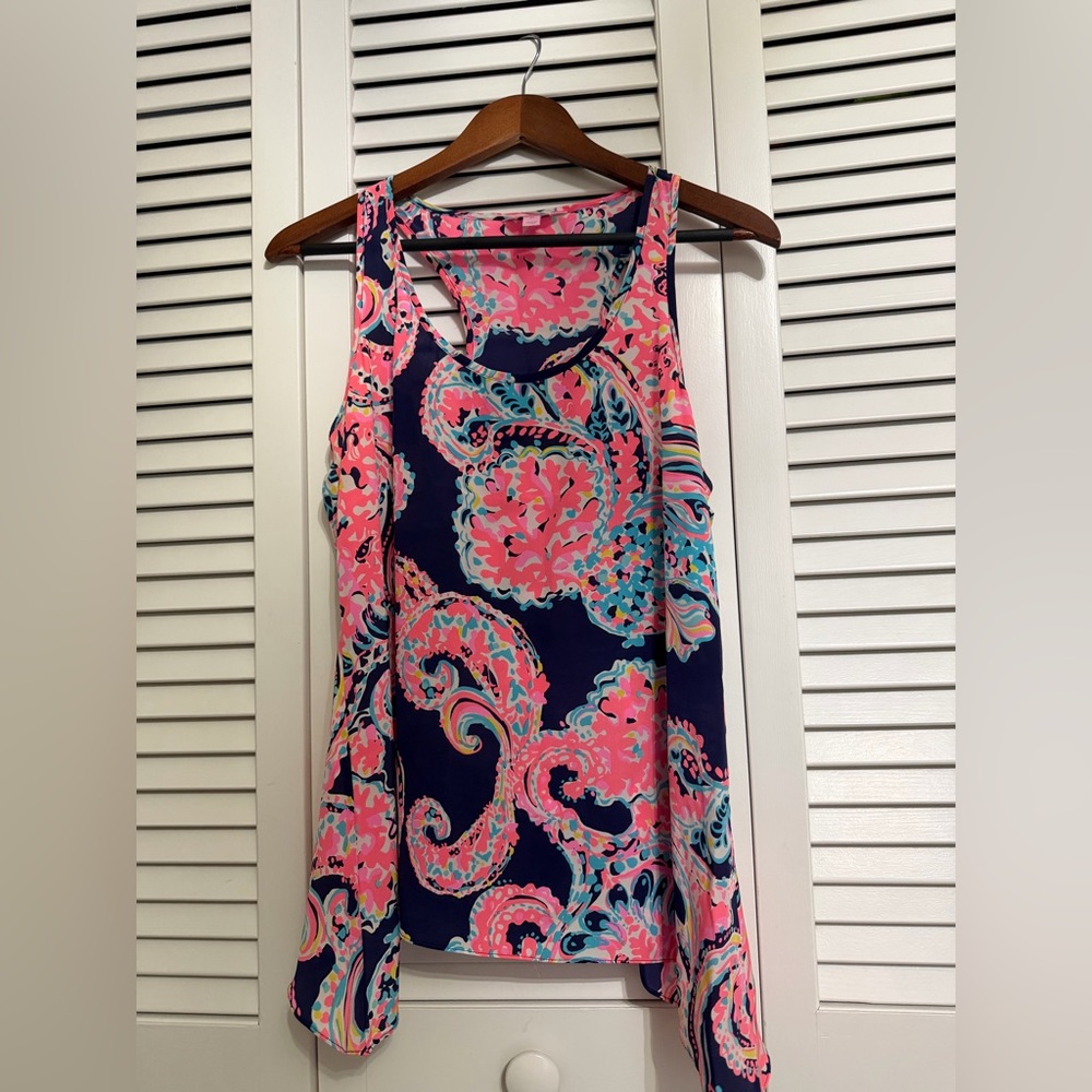 Lily Pulitzer Paisley Racerback Tank Top